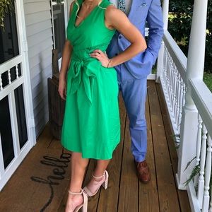 J Crew green dress.